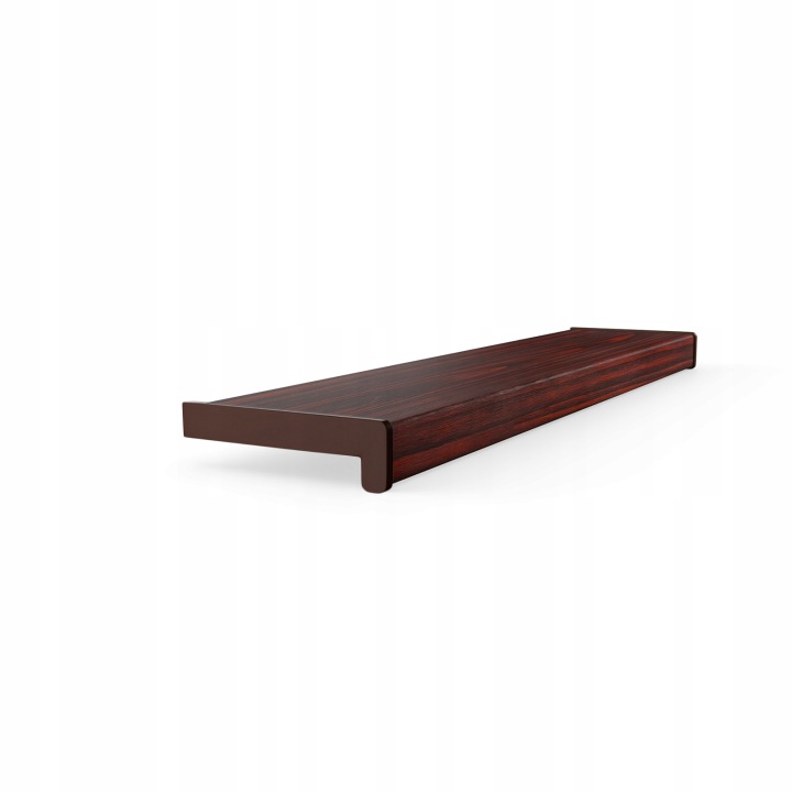 Vnitřní komorový Pvc parapet s krytkami, šířka 40 cm, délka 70 cm, Mahagon