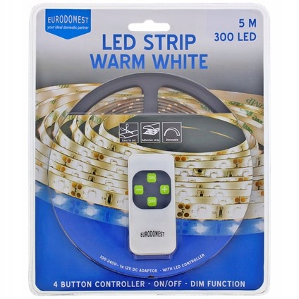 Bílá Led páska o délce 5 metrů 300 Led