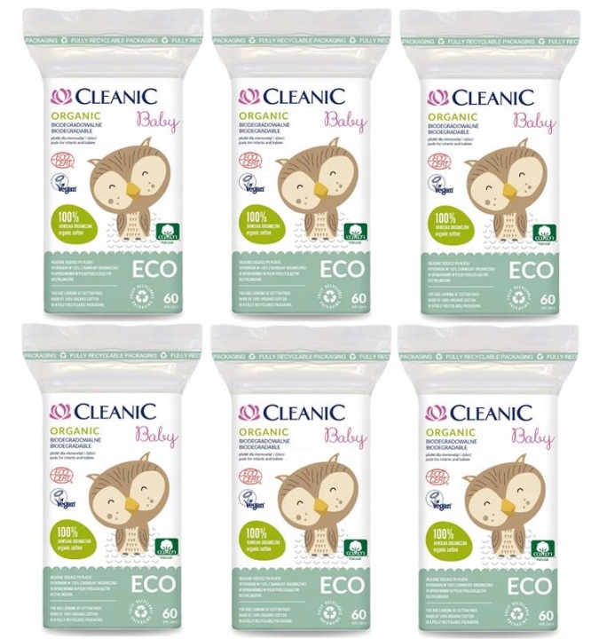 Cleanic Baby Еко Пластівці бавовняні для немовлят 60 шт. — фото 2