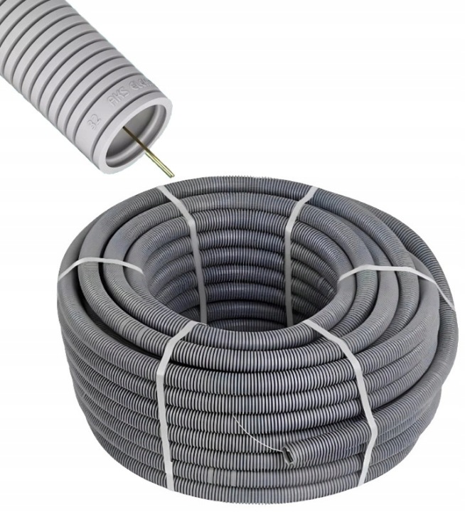 Chránič kabelů Husí Krk S Pilotem pro kabely Rkgl 32/25 mm 320N Šedá 50 m Aks