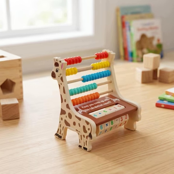 Giraffe Рахівниця Number Tiles Kids Math Toy Дошкільний Learning — фото 2
