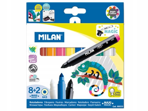 Фломастери Milan maxi magic 10 кольорів — фото 3