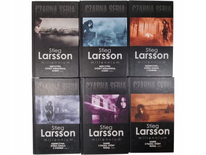 Zdjęcie egzemplarza: TWARDE / Saga Millennium / zestaw 6 książek / Stieg Larsson