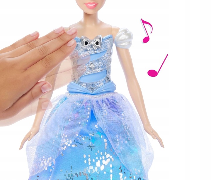 DISNEY PRINCESS лялька попелюшка чарівна сукня вогні і звук JBF94 — фото 4