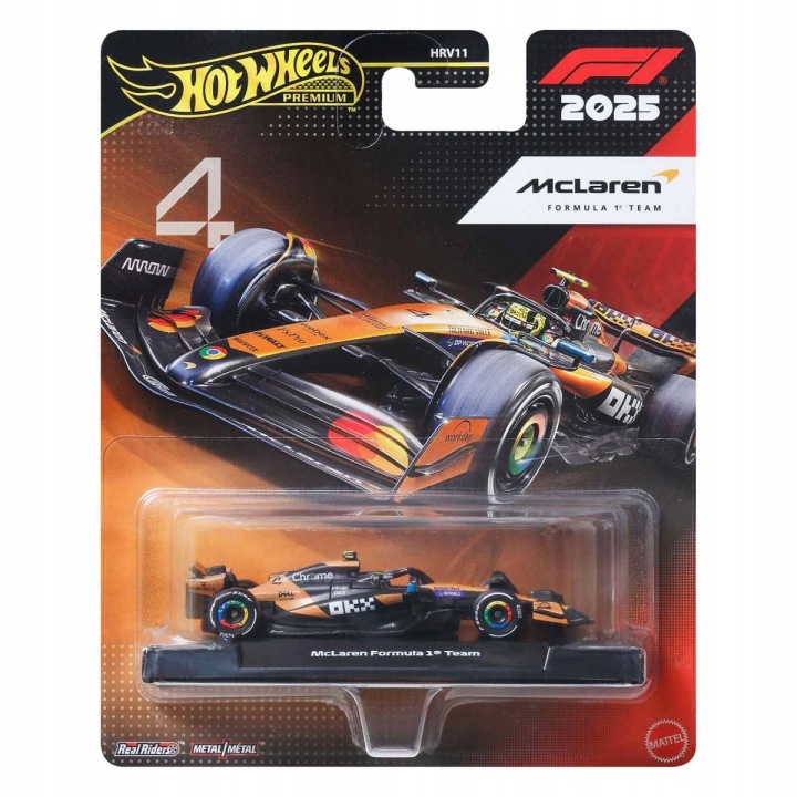 HOT WHEELS Преміум Formula 1 2025 McLaren F1 Team (#4) Lando Norris