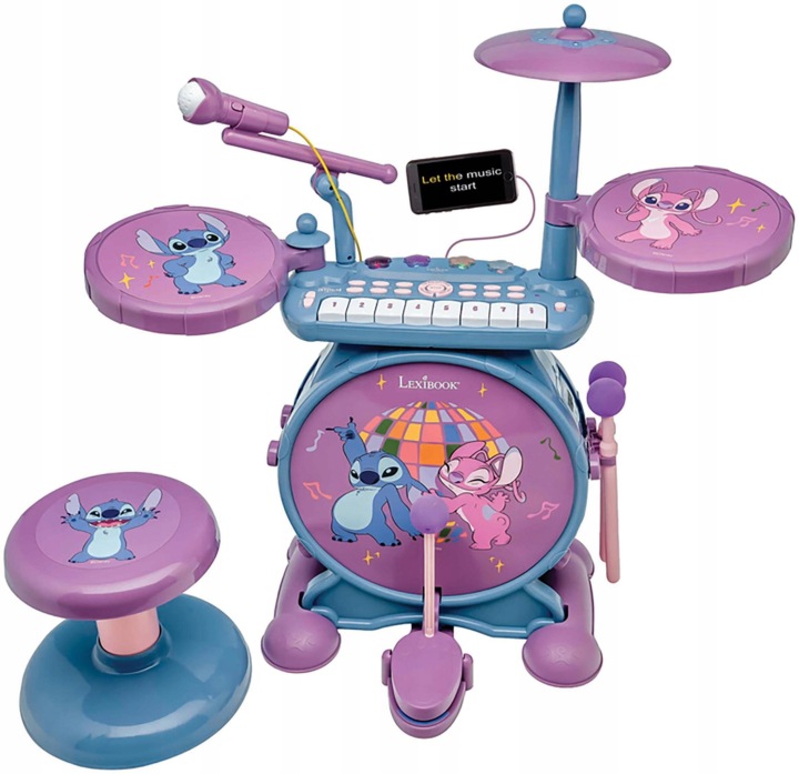 Іграшка барабанна установка LEXIBOOK Disney Stitch K610D — фото 3