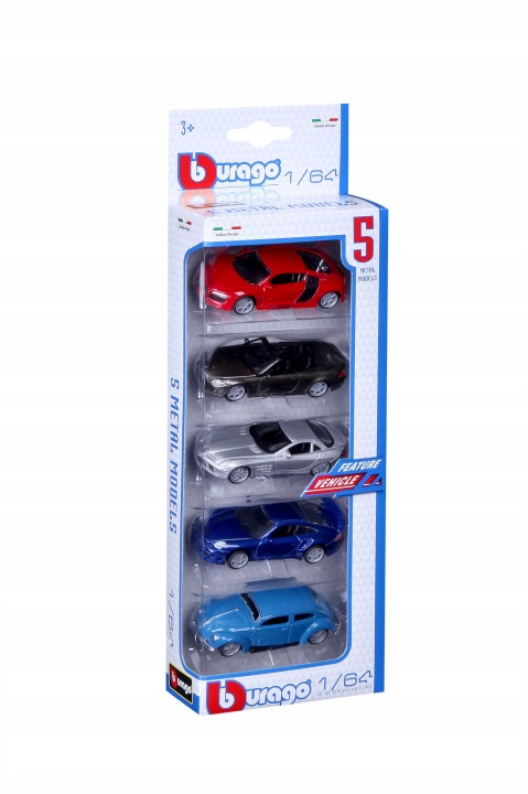 Машинки 5 шт. 1:64 BBURAGO / BBurago