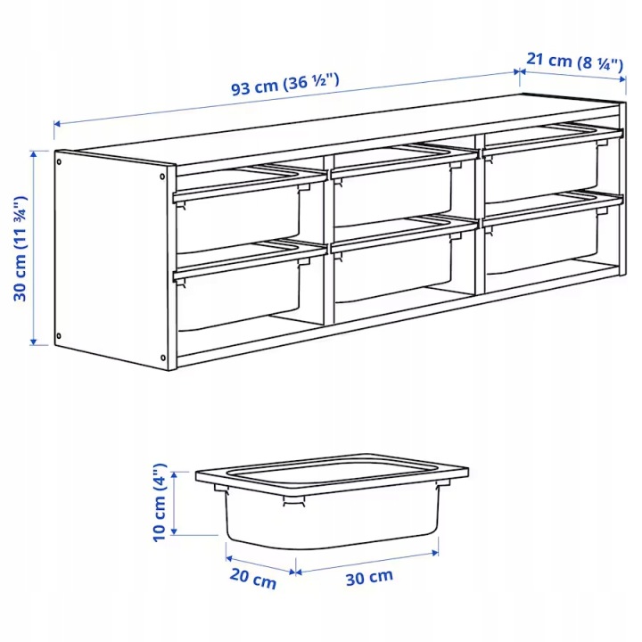 Стелаж IKEA 92 x 21 x 30 см сосна — фото 2