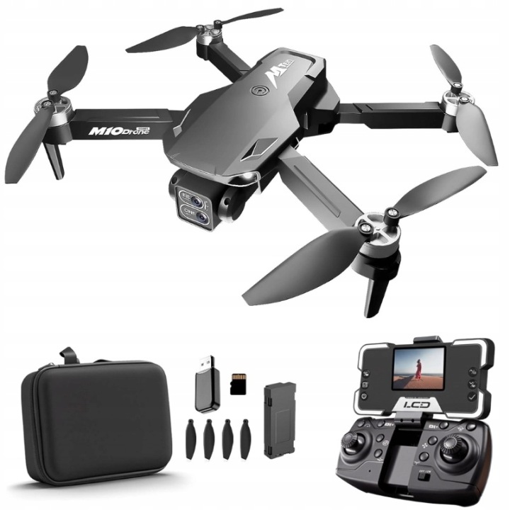 Дрон iUni M10 з 2 Камерами, 2.4 дюймів Екраном LCD, WiFi FPV, Карткою 8 ГБ