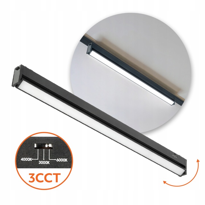 Reflektorové svítidlo Led magnetické 20W 120 3CCT černé