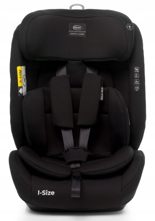 4Baby GO-FIX I-Size автокрісло 9-36 кг 76-150 см - Чорний — фото 2