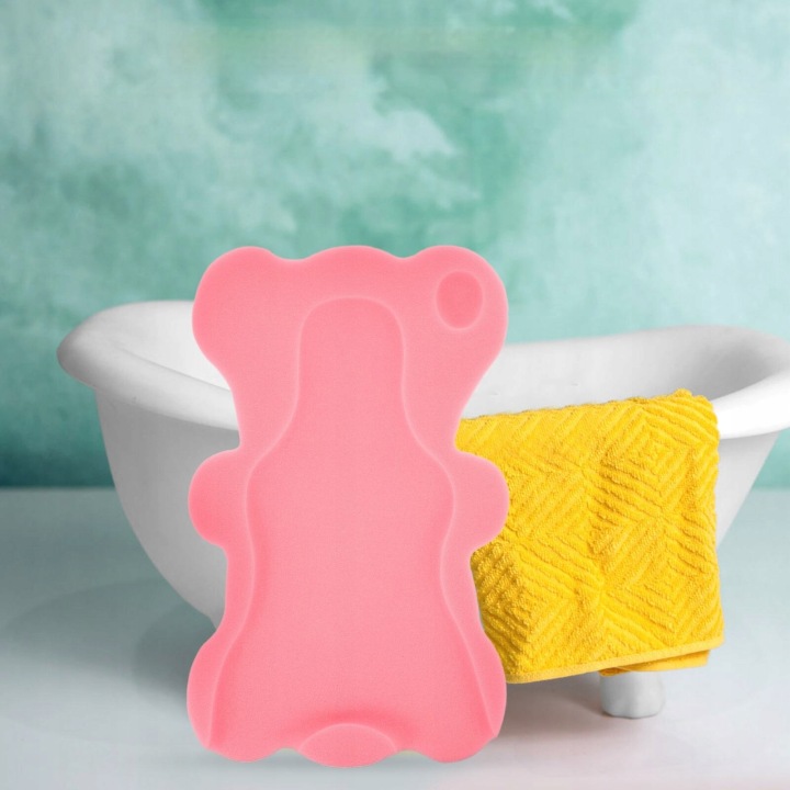 Карімпова протиковзка подушка для купання для дітей рожева — фото 11