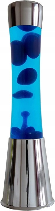 Lávová lampa magma Lava Lawa lampička LT1050 Stříbrná Modrá magmatická Fisura