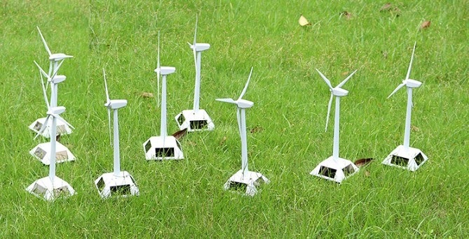 Wiatrak solarny іграшка 27x11x12.5 см ABS панелі сонячні вітер — фото 12