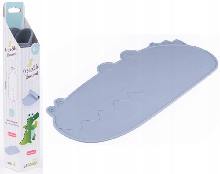 Силіконова підкладка крокодил сіра 45490 — фото 3