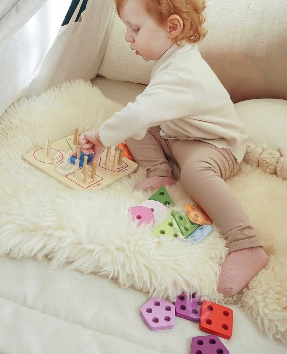 SORTER DREWNIANY GEOMETRYCZNY UKŁADANKA MONTESSORI KOLOR TOOKY TOY Marka Tooky Toy