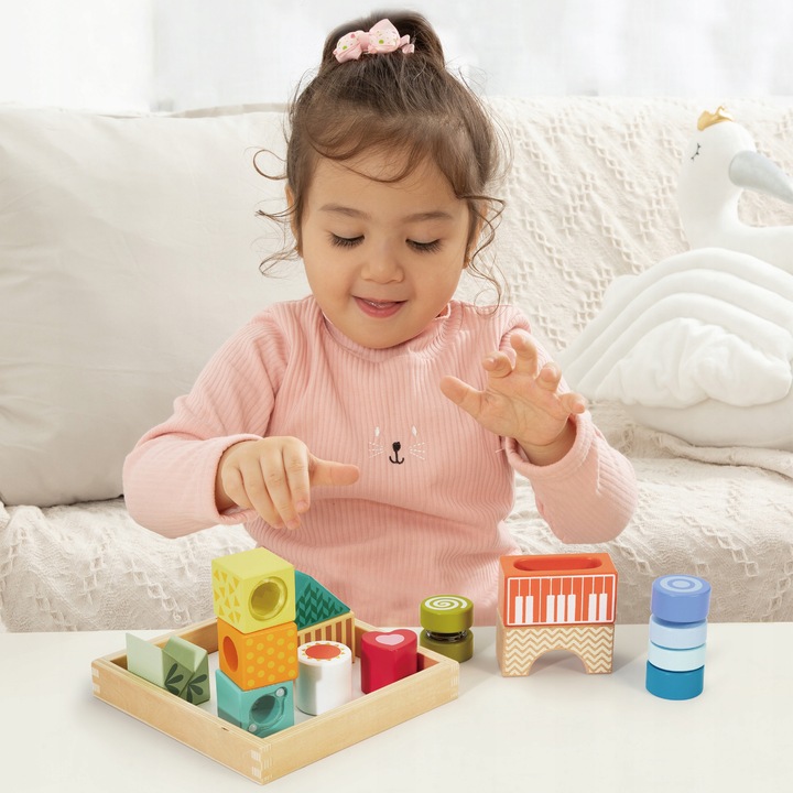KLOCKI SENSORYCZNE MONTESSORI UKŁADANKA 7w1 DREWNIANE TRENING MÓZGU DŹWIEK EAN (GTIN) 6927049054174