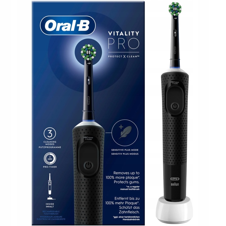 Щіточка електрична для зубів ORAL-B PRO D103 CLEAN чорний + чохол