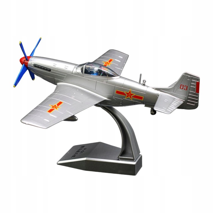 Сплав 1/48 P51 Mustang Fighter Модель Aviation Вшановує обтічну червоний