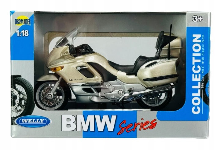 WELLY BMW K1200 LT K1200LT 1:18 мотоцикл новий модель з підставкою 12147 — фото 4