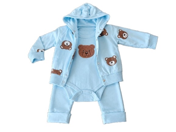 Komplet dres niemowlęcy bluza body spodnie — zdjęcie 2