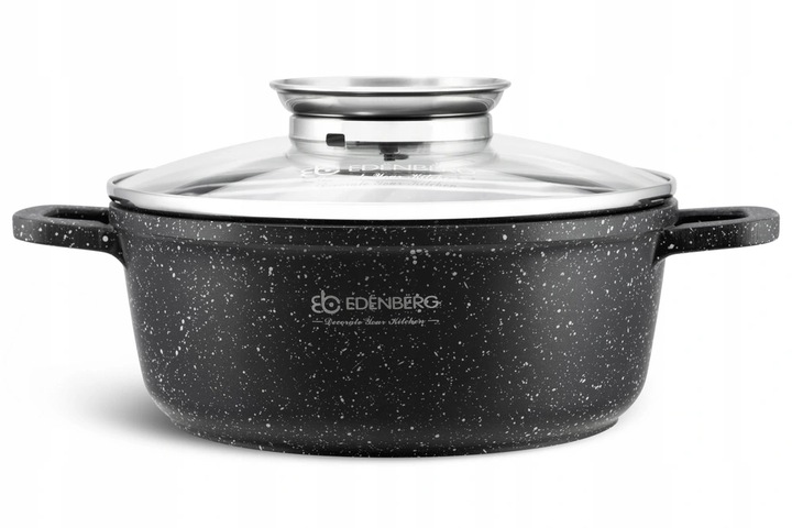 Hrnec Mramorový Kotlík 4,5 L 24 cm Indukce Plynová Trouba Edenberg 8118