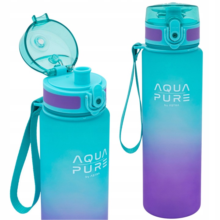 Пляшка AQUA PURE BY ASTRA 600 мл без BPA тритан м'ятний/лавандовий — фото 2