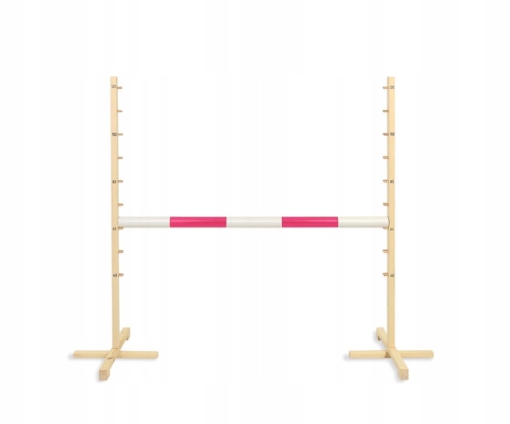 Перешкода для стрибків для Hobby Horse 160 см, h-120 см, колода рожева