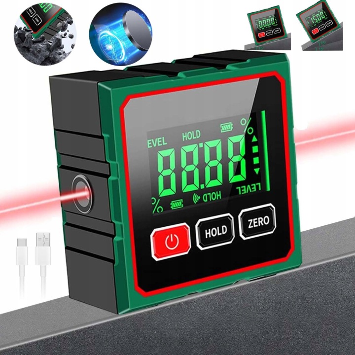 Digitální LCD Úhloměr S Magnetem, Úhloměr, Elektronická Vodováha