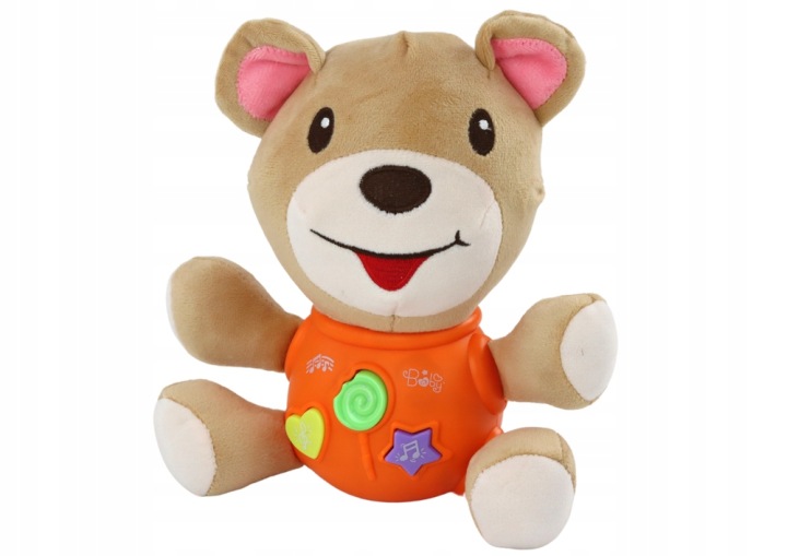 Lean Toys Ведмедик інтерактивний м'яка іграшка 23 см 240x220 мм — фото 2