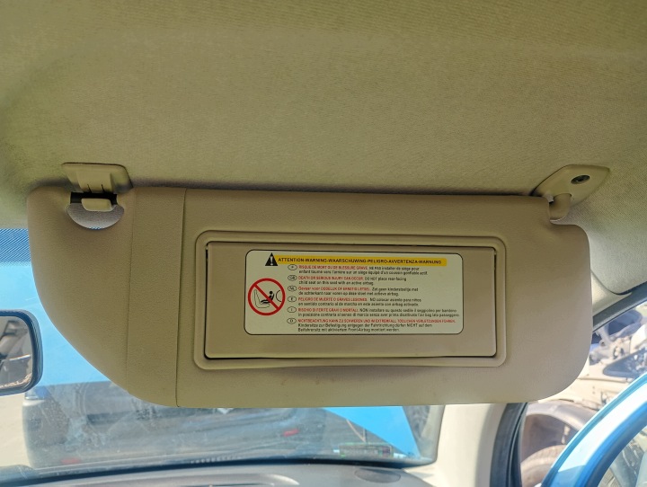 Kryt przeciwsloneczna pravá spolujazdca Citroen C3 02-10