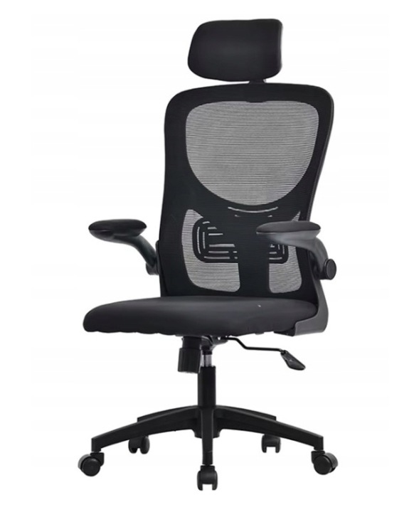 Ergonomická Otočná Kancelářská Židle Z Mikrosítě Fibi, Černá