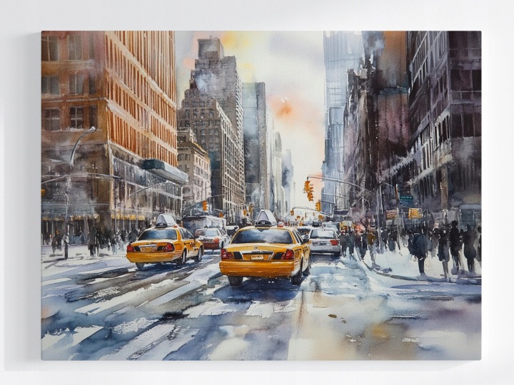 Plakát Akvarel New York Taxi 100x75