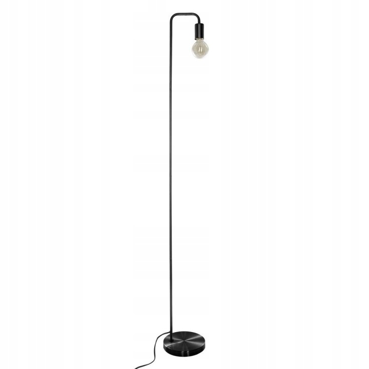 Stojací lampa, černá, 150 x 20 cm
