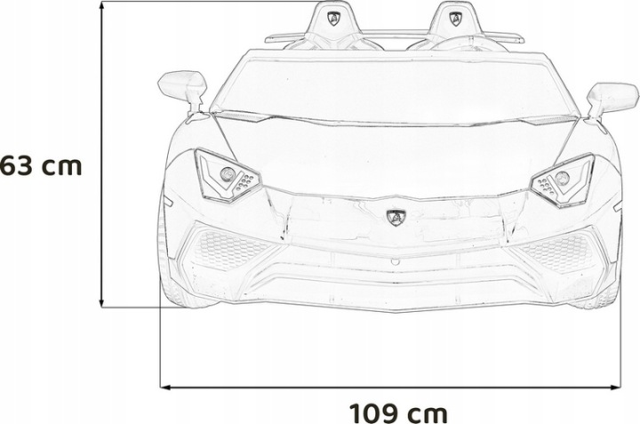 Авто 2 місне LAMBORGHINI акумулятор 24 В сила 400 Вт — фото 15