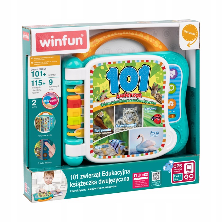 Розвивальна інтерактивна книжечка 101 Тварин Smily Play Winfun 18 міс.+ — фото 3