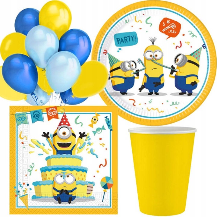 Тарілочки паперові Міньйони Minions 23 см 8 шт. День народження — фото 7
