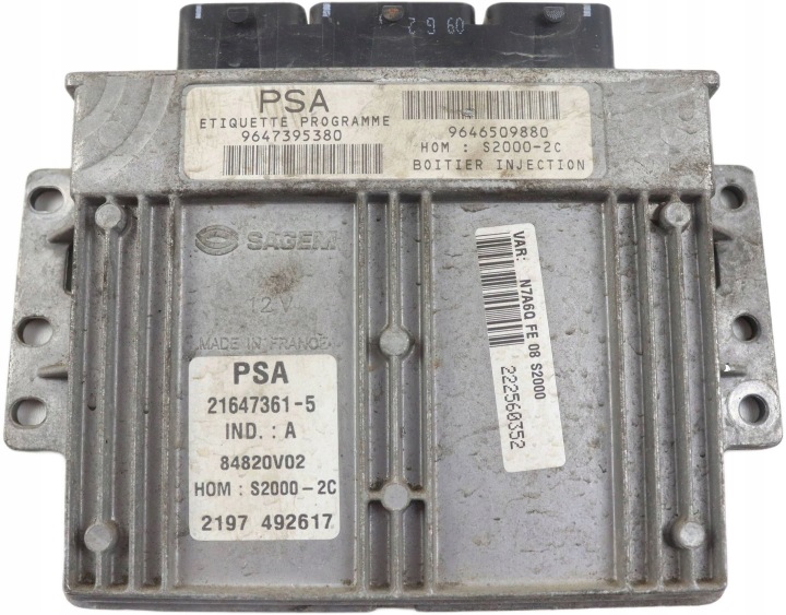 CITROEN XSARA PICASSO und Computer Bedienteil DES MOTORS 9647395380 9646509880