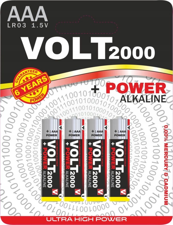 Volt2000 AAA (R3) alkáli elem, 4 db, (5903876409975) • Ár, Vélemények ...
