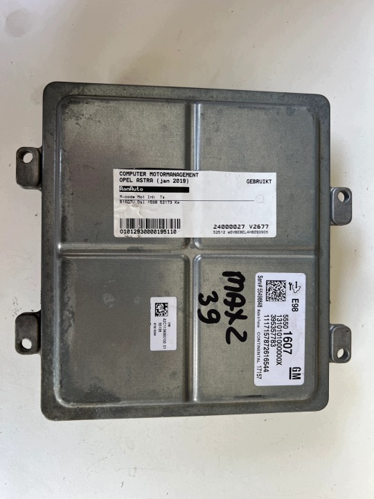 OPEL ASTRA K V B16DTU 1.6 55501607 395357783 55498848 computer ECU Originale