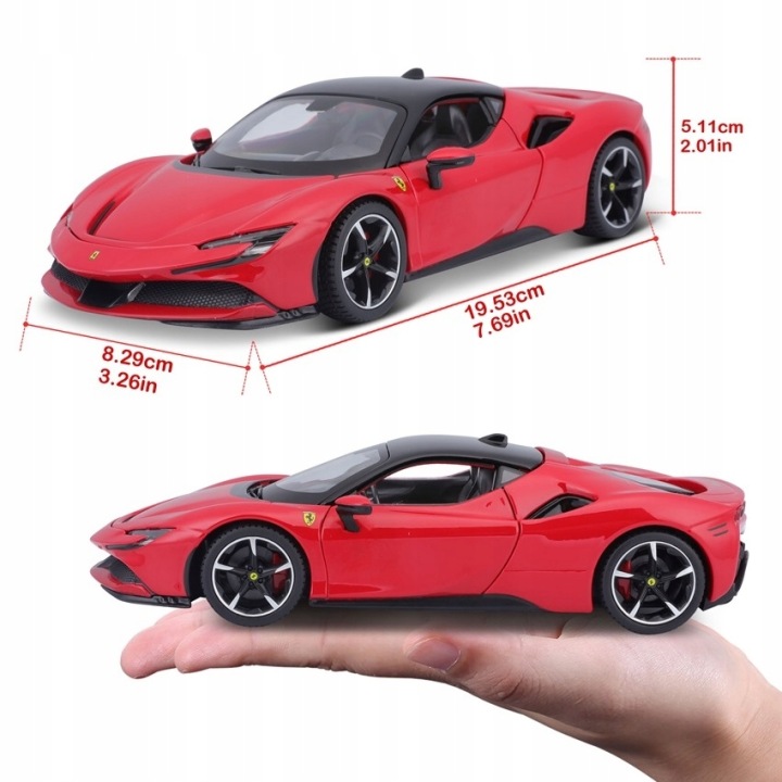 Ferrari SF90 Stradale 1:24 модель Bburago 18-26028 — фото 12