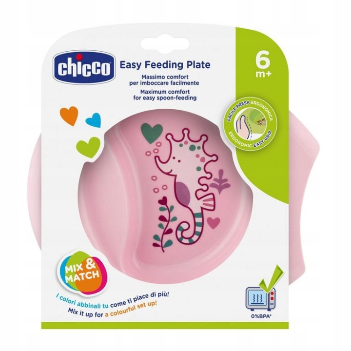 Тарілка для годування 6 міс.+ рожевий, CHICCO — фото 2
