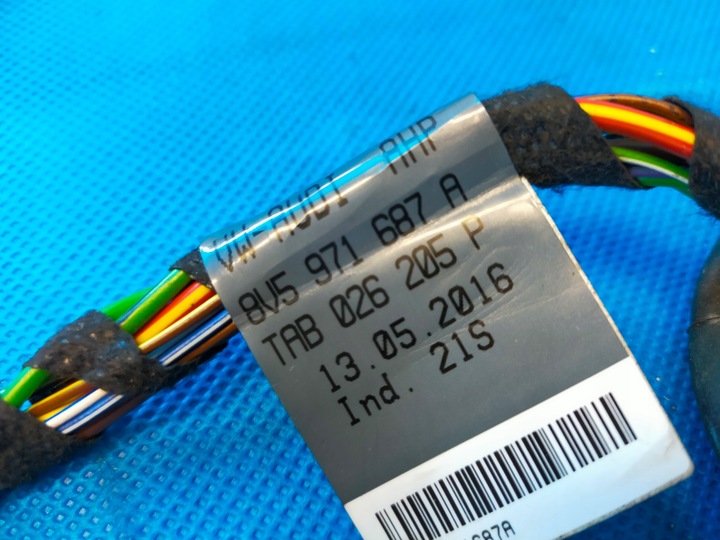 AUDI A3 8V SEDAN S-LINE 18R 2.0 TDI DOOR HARNESS LEFT RIGHT REAR 8V5971687A 8V5971687A 24/06 - Image 9