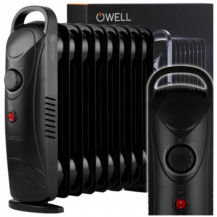 Elektrický Olejový Radiátor 1200W Oleják 11 Žeber XL Termostat Regulace