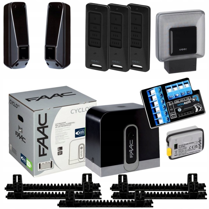 Faac Cyclo C720 Modul WiFi Lampa+ Lišta+ Pilot 4ks pohon posuvné brány