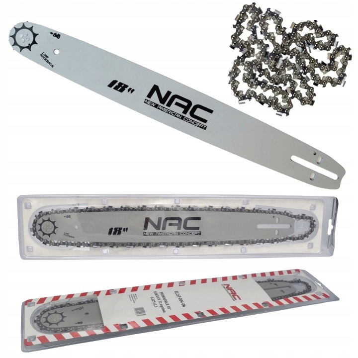 Set Nac Vodítko 18" Řetěz 72 Článků 0.325x1,5 Pro Motorovou Pilu