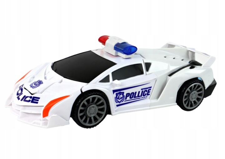 Автомобіль- Робот Поліція Білий 2 в 1 Трансформація Lean Toys — фото 2