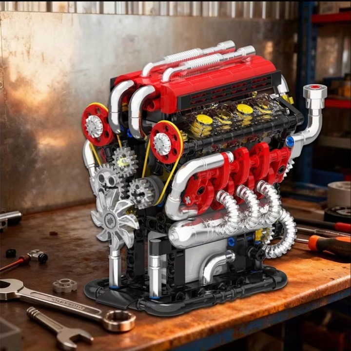 V8 іграшка для будівництва двигуна, 538 набір V8 іграшка для будівництва блоків — фото 5