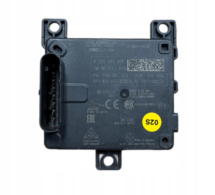VW AUDI SKODA SEAT RADAR SENSOR ACC DISTRONIC VW AG 5WA907572A