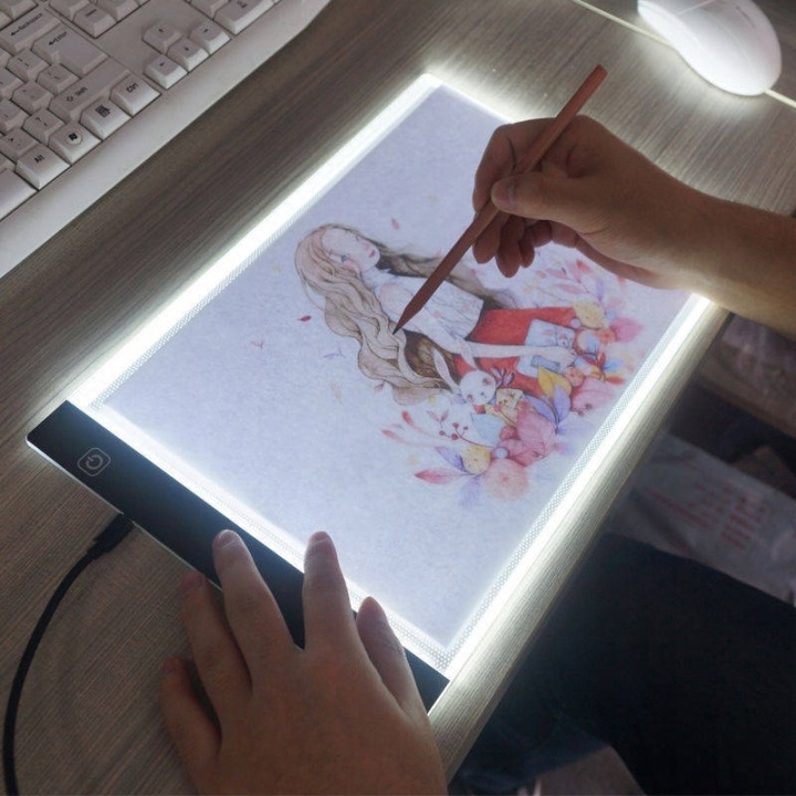 Tablet Graficzny Tablica do Rysowania LED Дошка Для малювання A4 USB + Олівці — фото 6